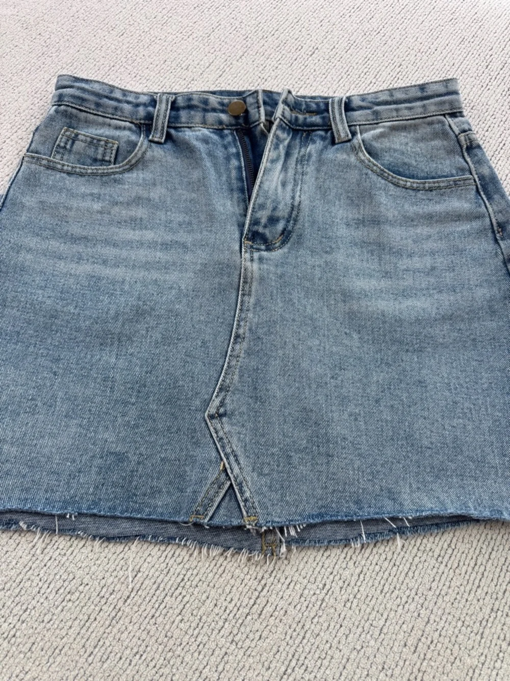 Casual Blue Denim Mini Skirt - Picture 3 of 8